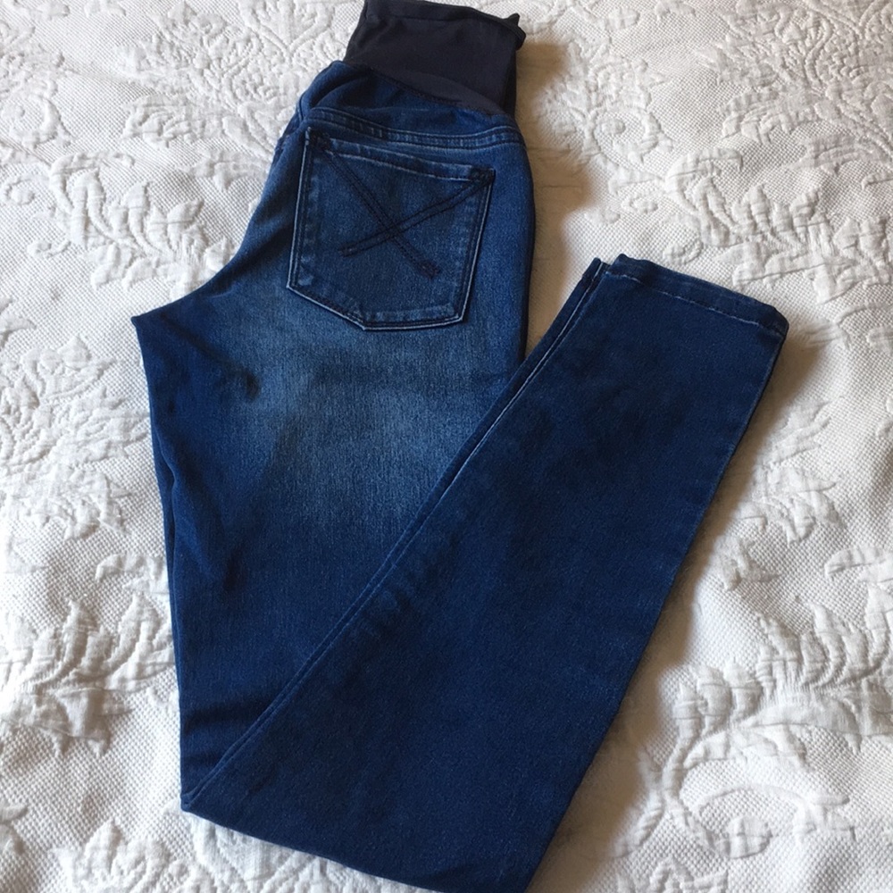 Dark denim maternity jeans size 1 regular